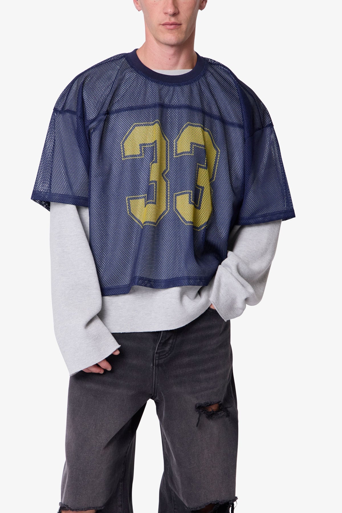 Football Mesh Jersey - Navy | mnml