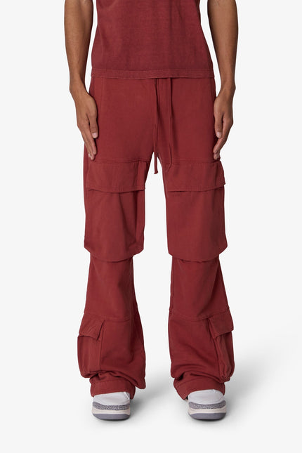 Front Cargo Sweatpants - Rust