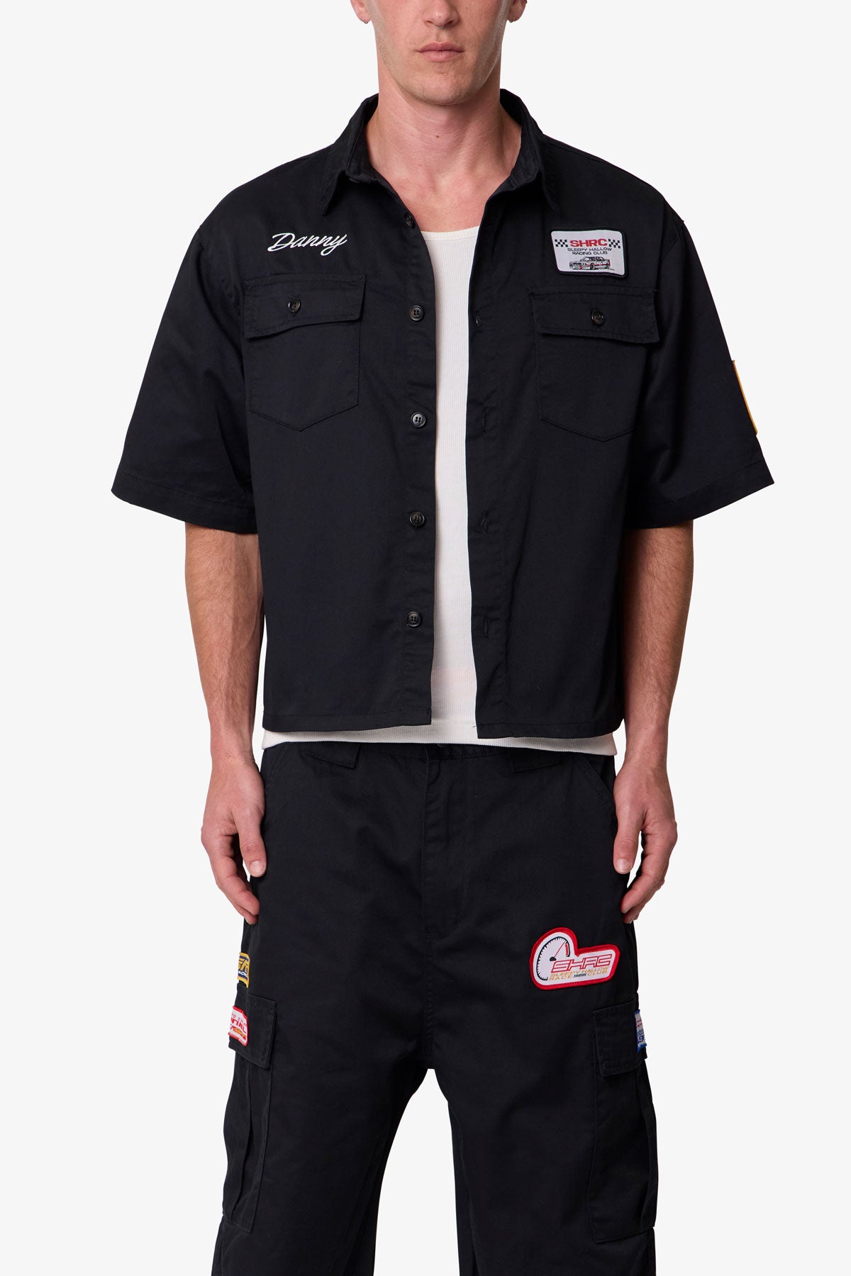 Front Pocket Work Shirt - Black | mnml