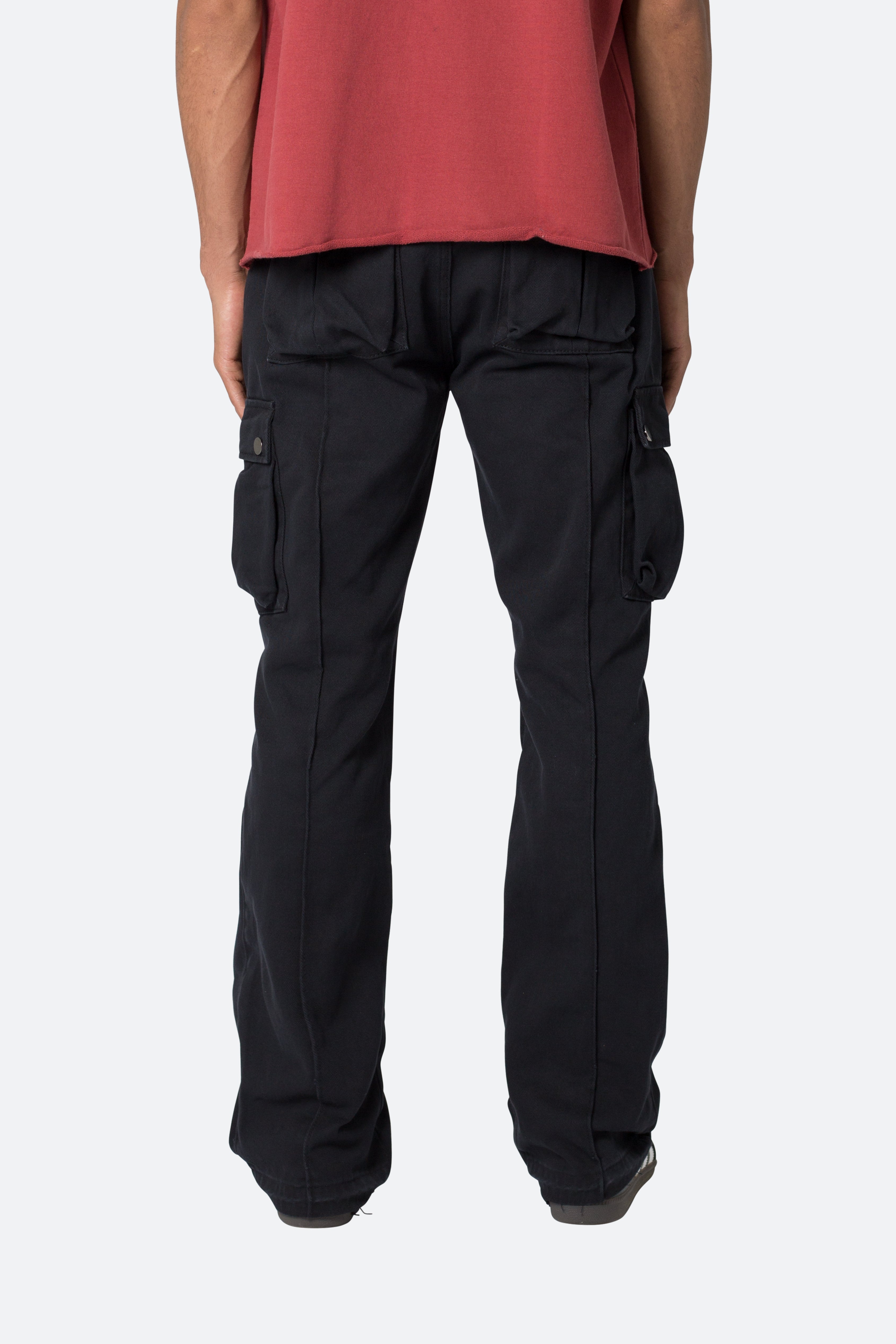 Front-Zip-Flare-Cargo-Pants-  
