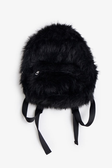 Fur Backpack - Black
