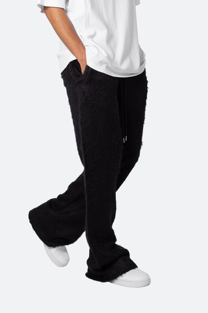 Fuzzy Sweatpants - Black, mnml