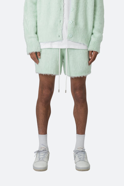 Fuzzy Sweatshorts - Mint, mnml