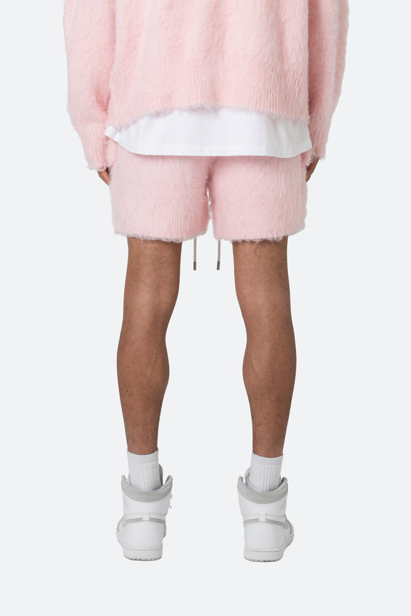 Pink 2024 fuzzy shorts