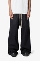 Pantalones de gasa superpuestos para fiestas rave - Negro
