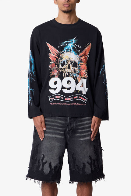 Gem Skull L/S Tee - Black