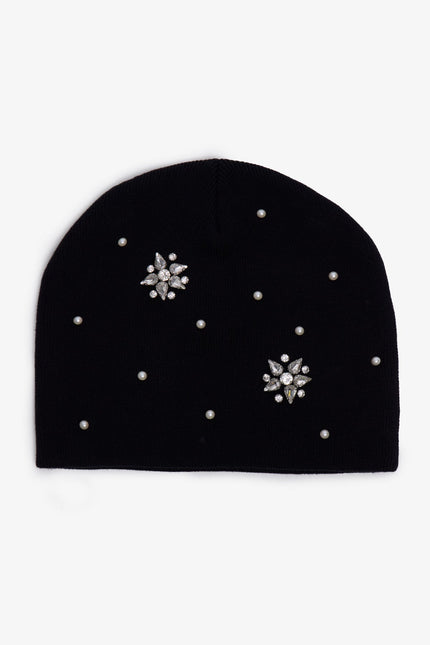 Gemmed Beanie - Black