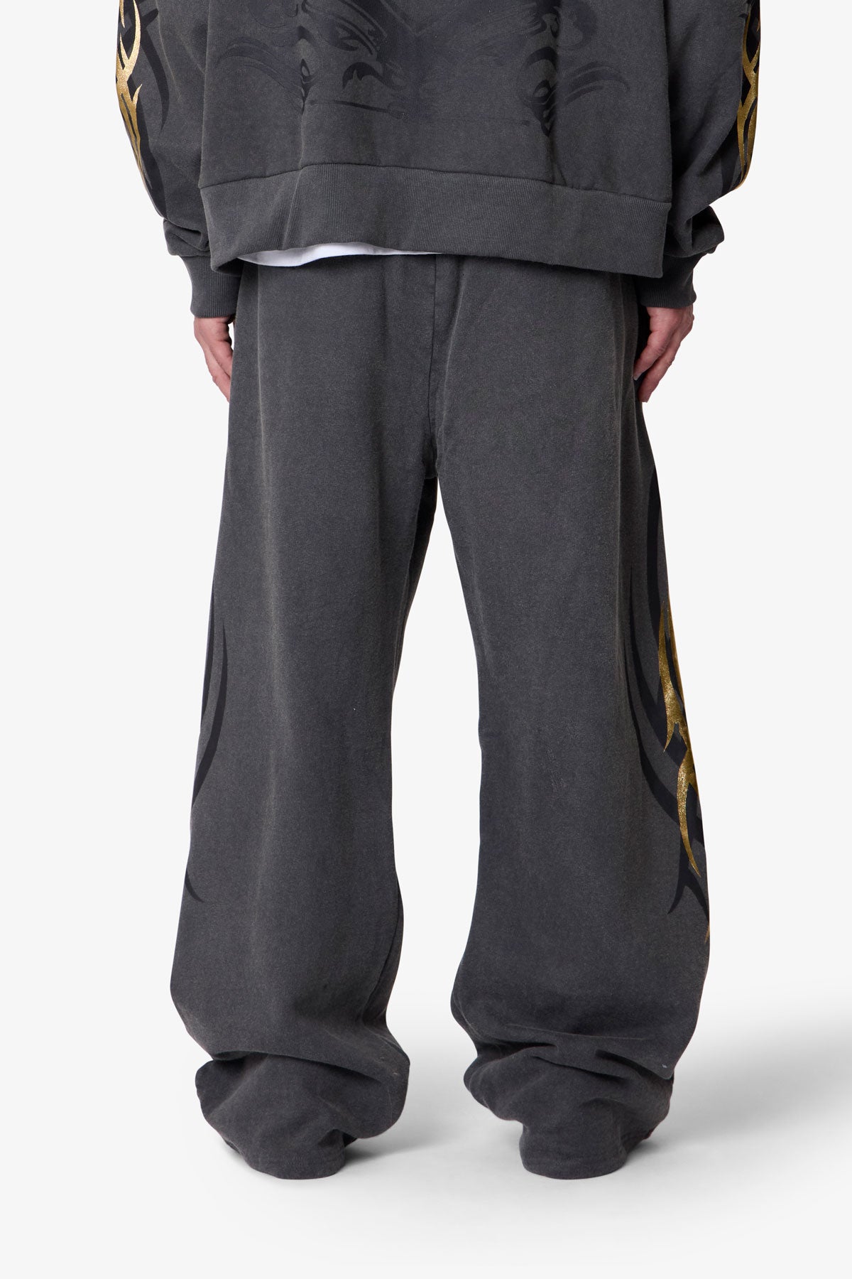 ミメル Gold-Foil-Tribal-Sweatpants-