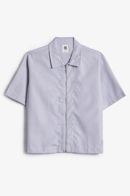 Grace Zip S/S Shirt - Blue