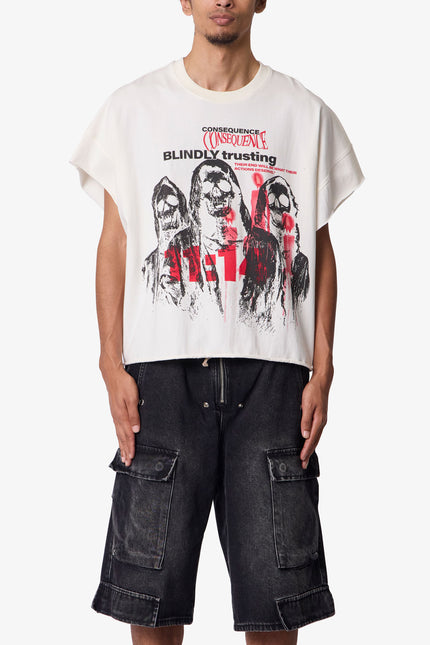 Grim Cutoff Tee - Off White