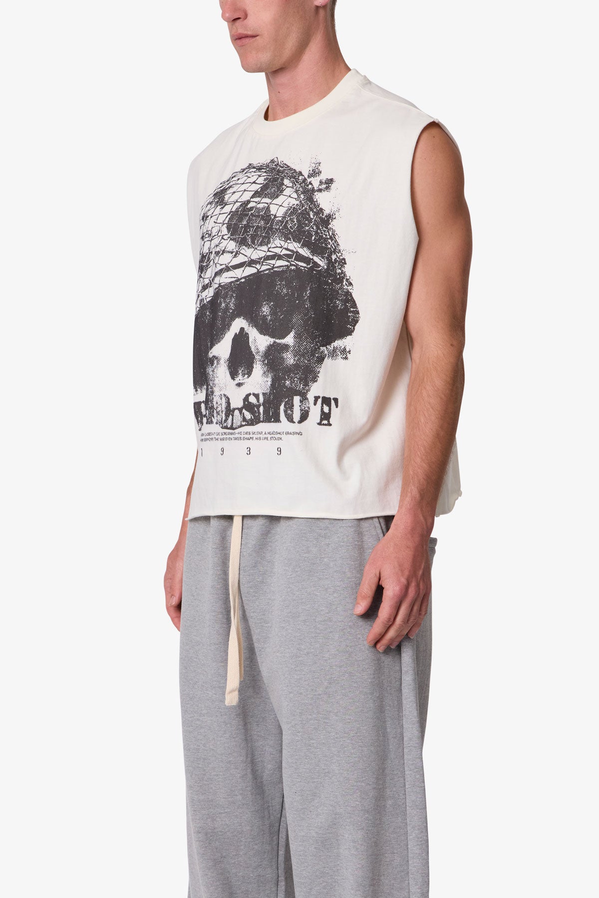 Head Shot Tank - Off White | mnml