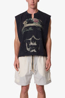 Camiseta Head Shot - Negra lavada