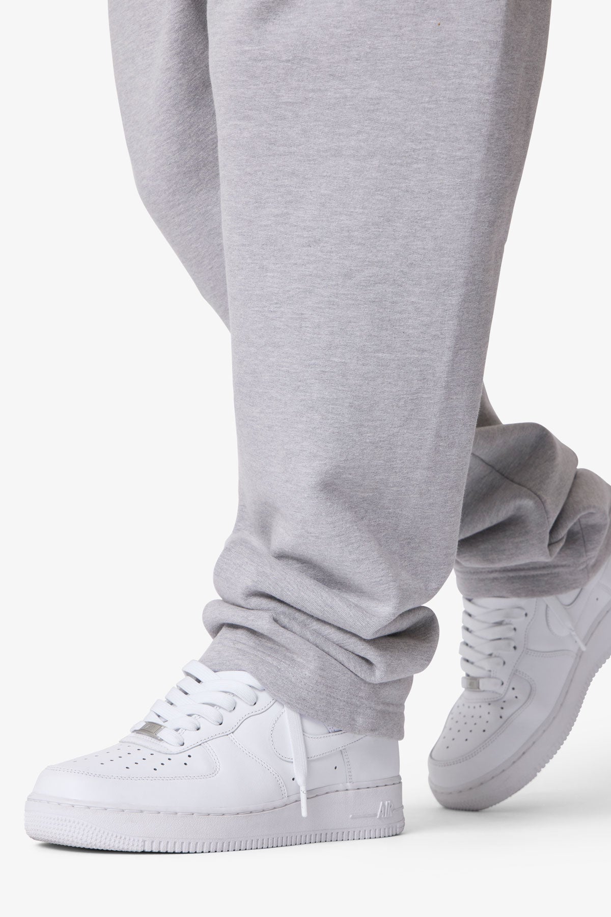 Heavy Basic Relaxed Sweatpants - Marled Grey | mnml