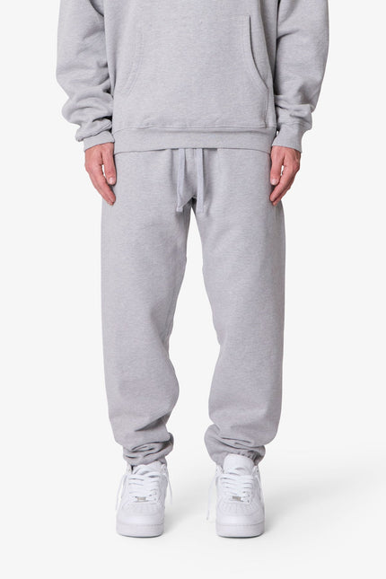 Heavy Basic Sweatpants - Marled Grey