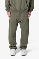 Pantalones deportivos holgados y cómodos para uso diario - Color verde oliva lavado