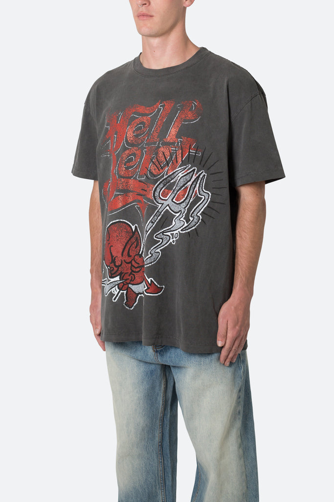 Hell Bent Tee - Washed Black | mnml | shop now