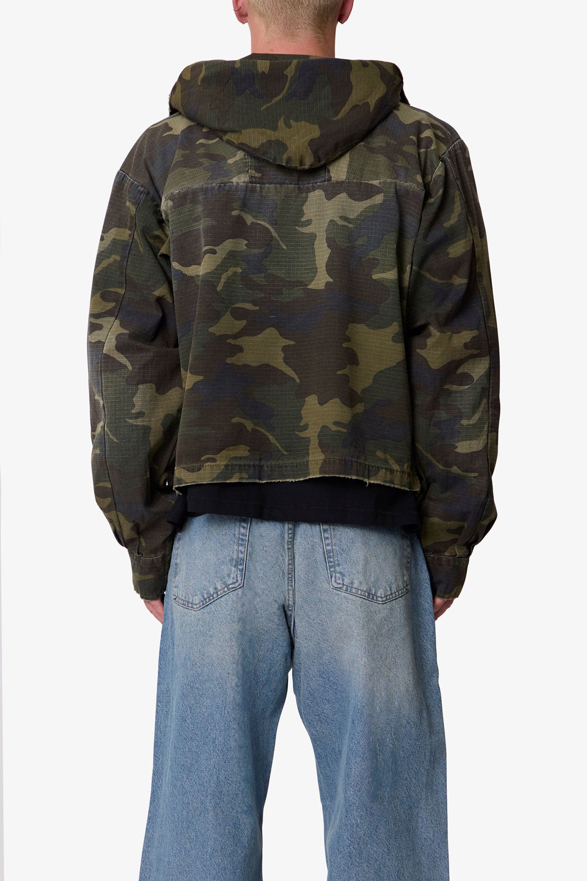 Hooded Sprayed Ripstop Jacket - Camo | mnml