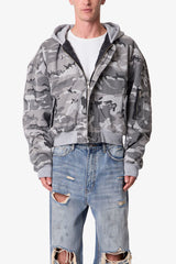 Hooded Work Jacket - Snow Camo
