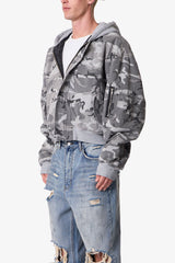 Hooded Work Jacket - Snow Camo