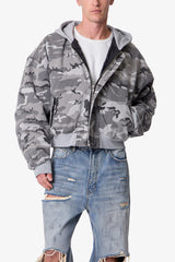 Hooded Work Jacket - Snow Camo