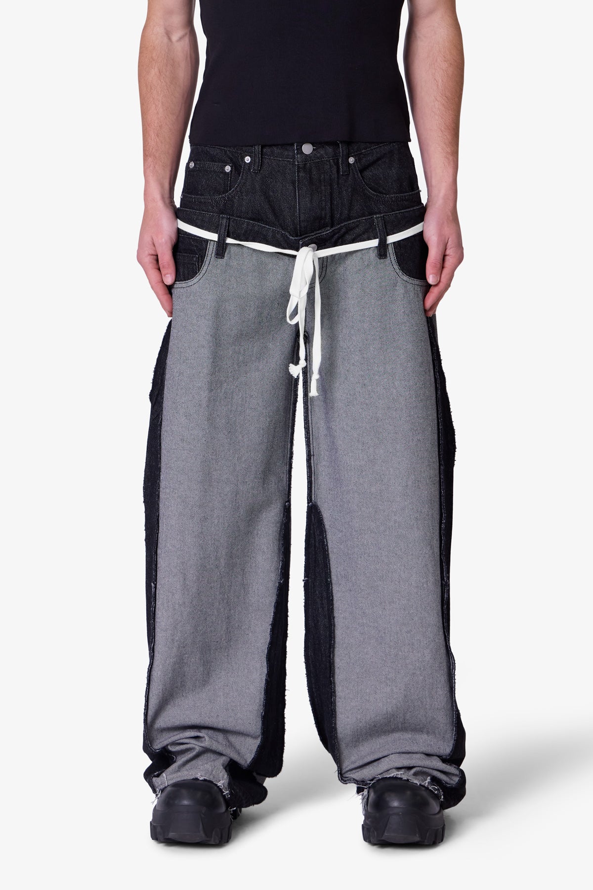 Inside Out Slip off Denim - Washed Black | mnml