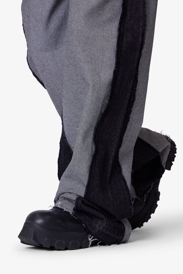 Inside-out Slip off Denim - Washed Black
