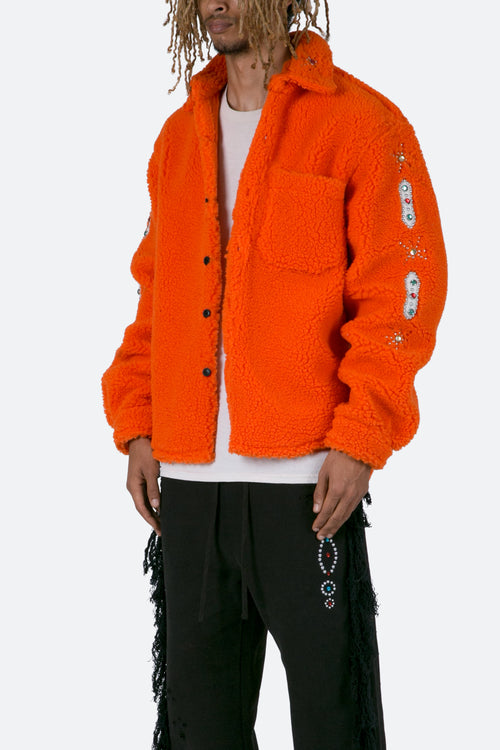 Jewel Sherpa Jacket - Orange