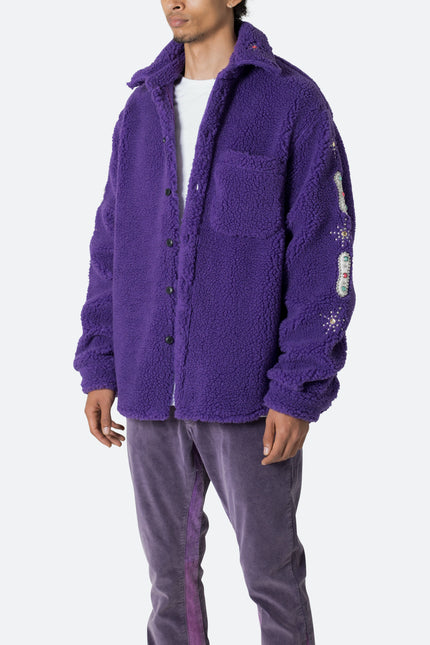 Jewel Sherpa Jacket - Purple