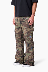 Kick Flare Cargo Pants - Camo