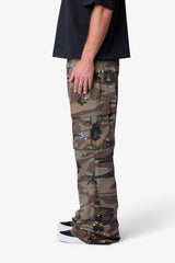 Kick Flare Cargo Pants - Camo