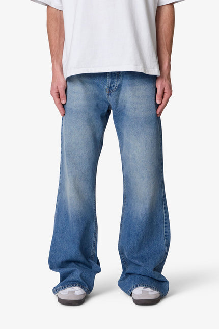 Kick Flare Denim - Washed Blue