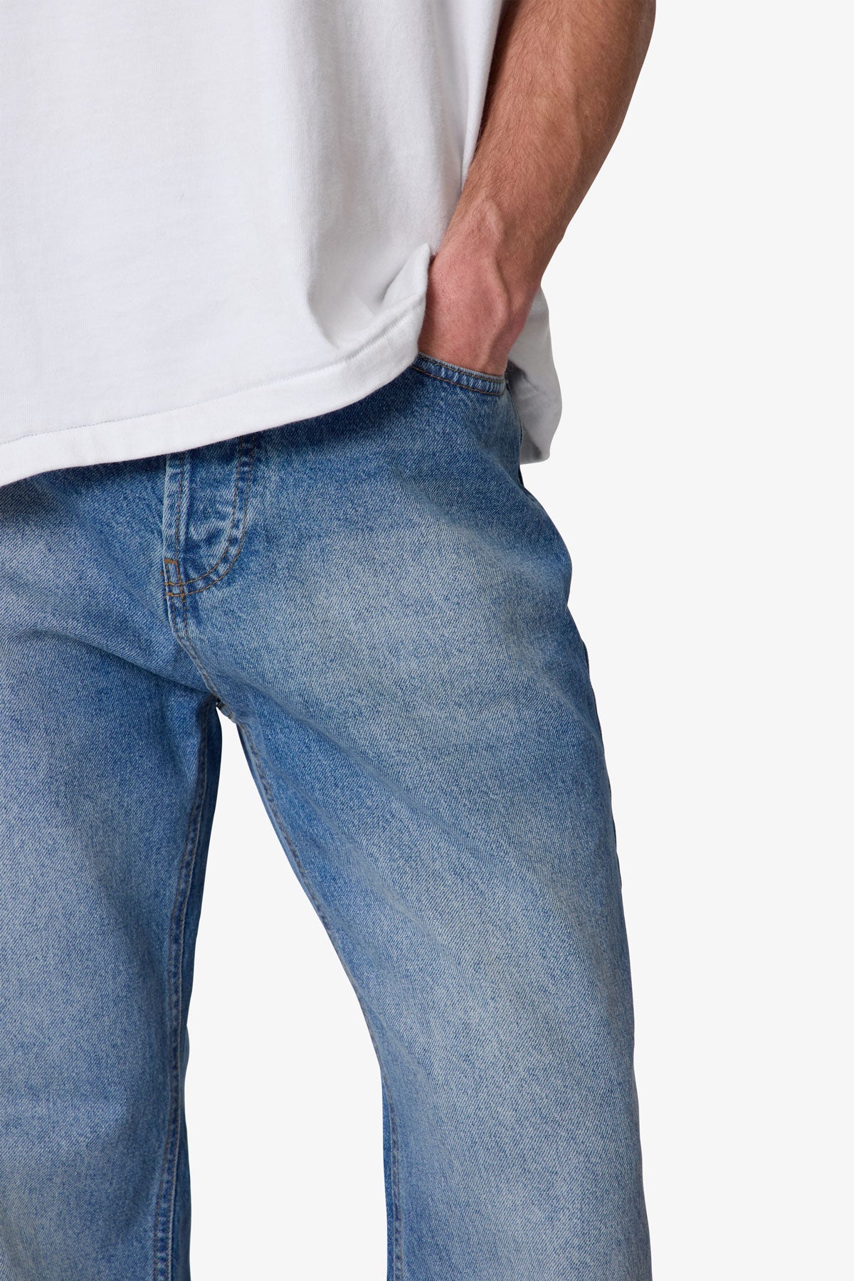 Kick Flare Denim - Washed Blue | mnml