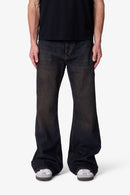 Kick Flare Denim - Washed Brown