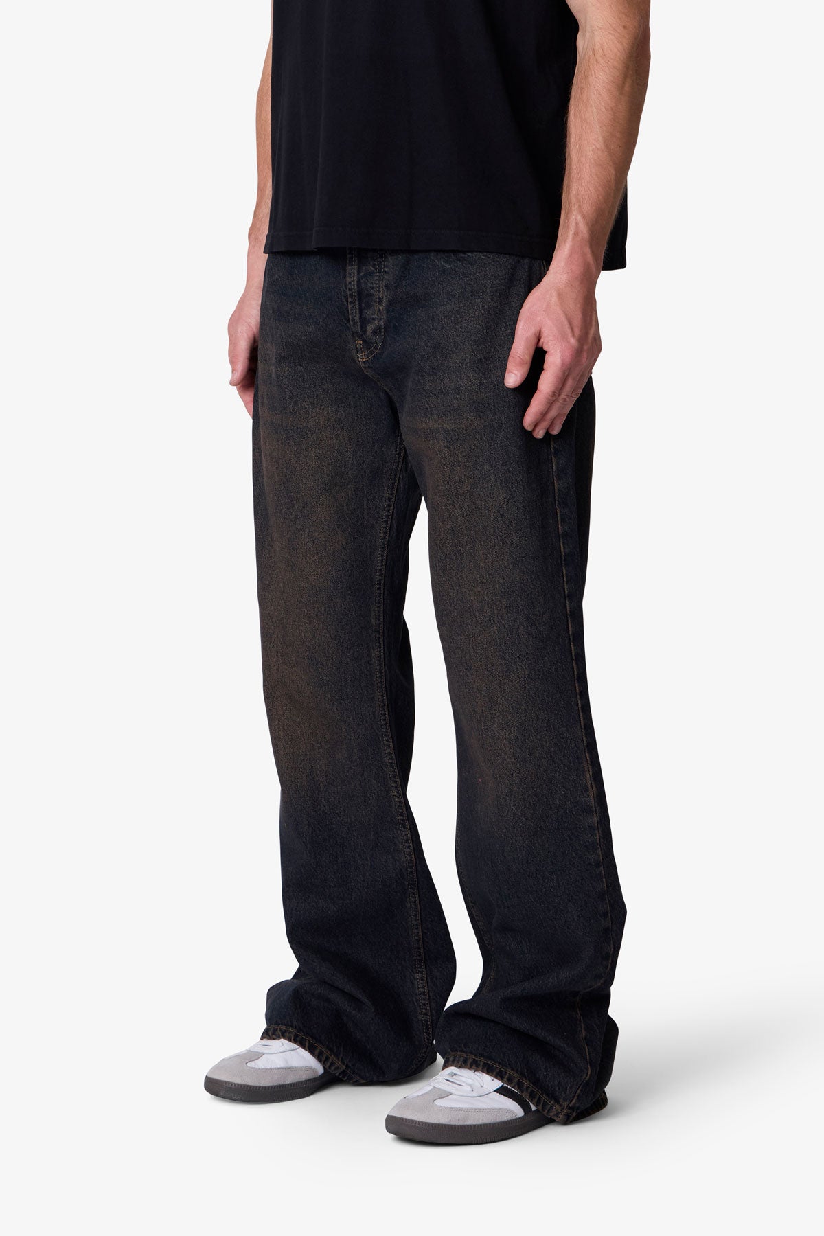 Kick Flare Denim - Washed Brown | mnml