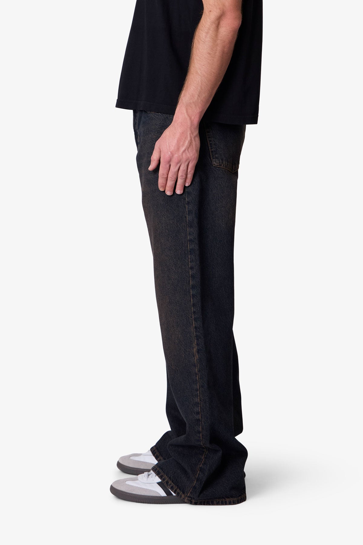Kick Flare Denim - Washed Brown | mnml