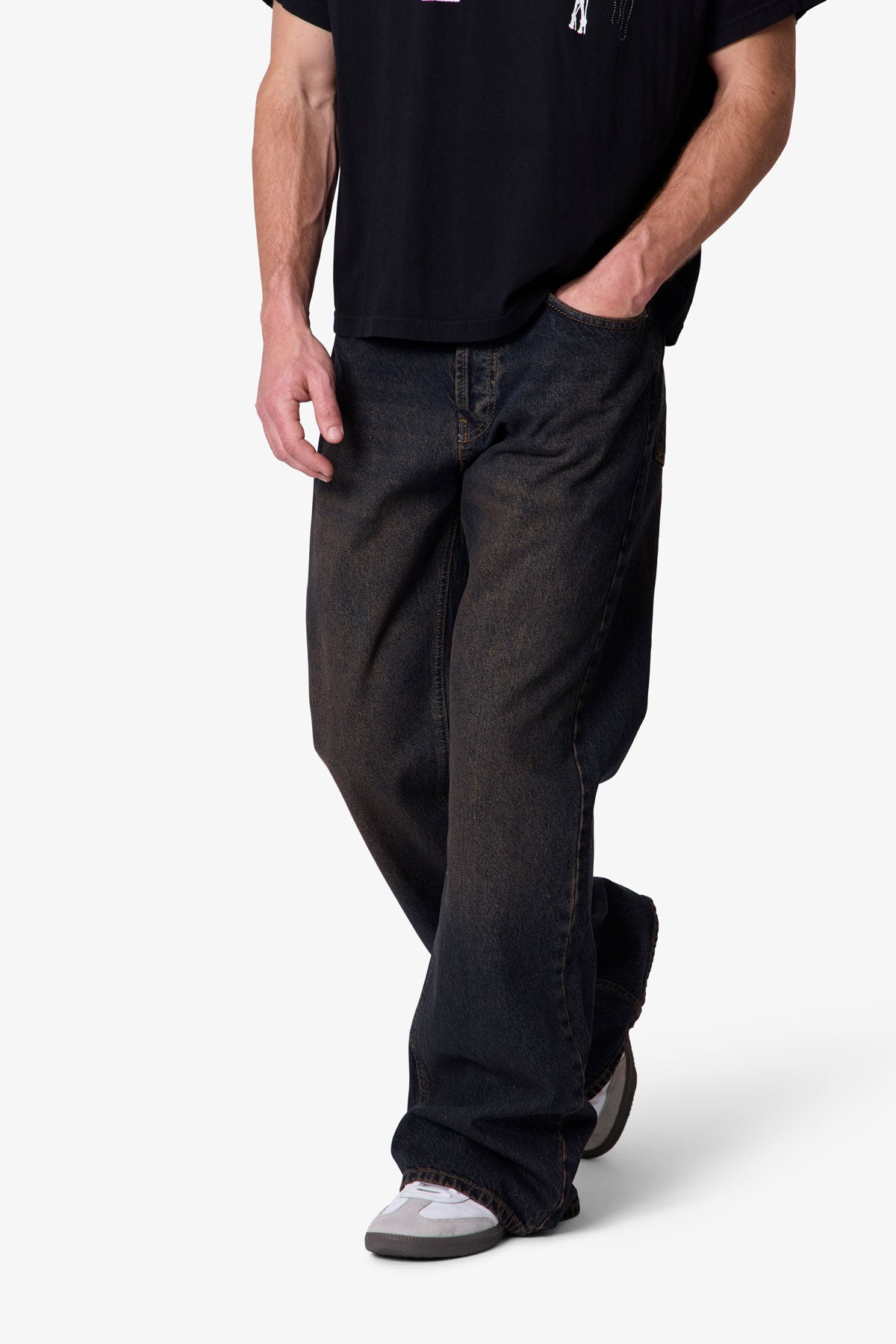 Kick Flare Denim - Washed Brown | mnml
