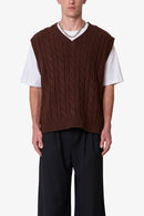 Gilet en maille marron