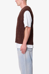 Knit Vest - Brown