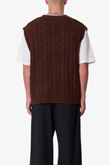 Knit Vest - Brown