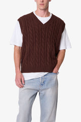 Knit Vest - Brown