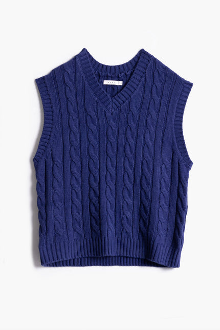 Knit Vest - Navy