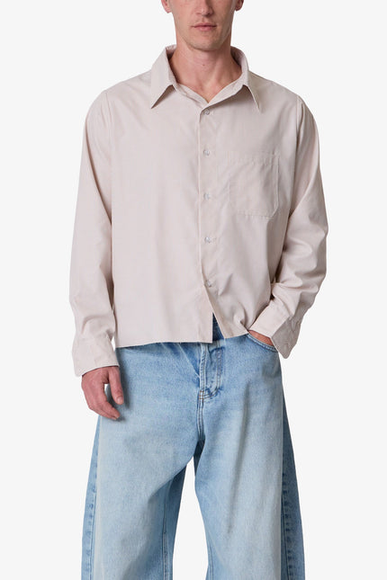 L/S Plaid Poplin Shirt - Brown