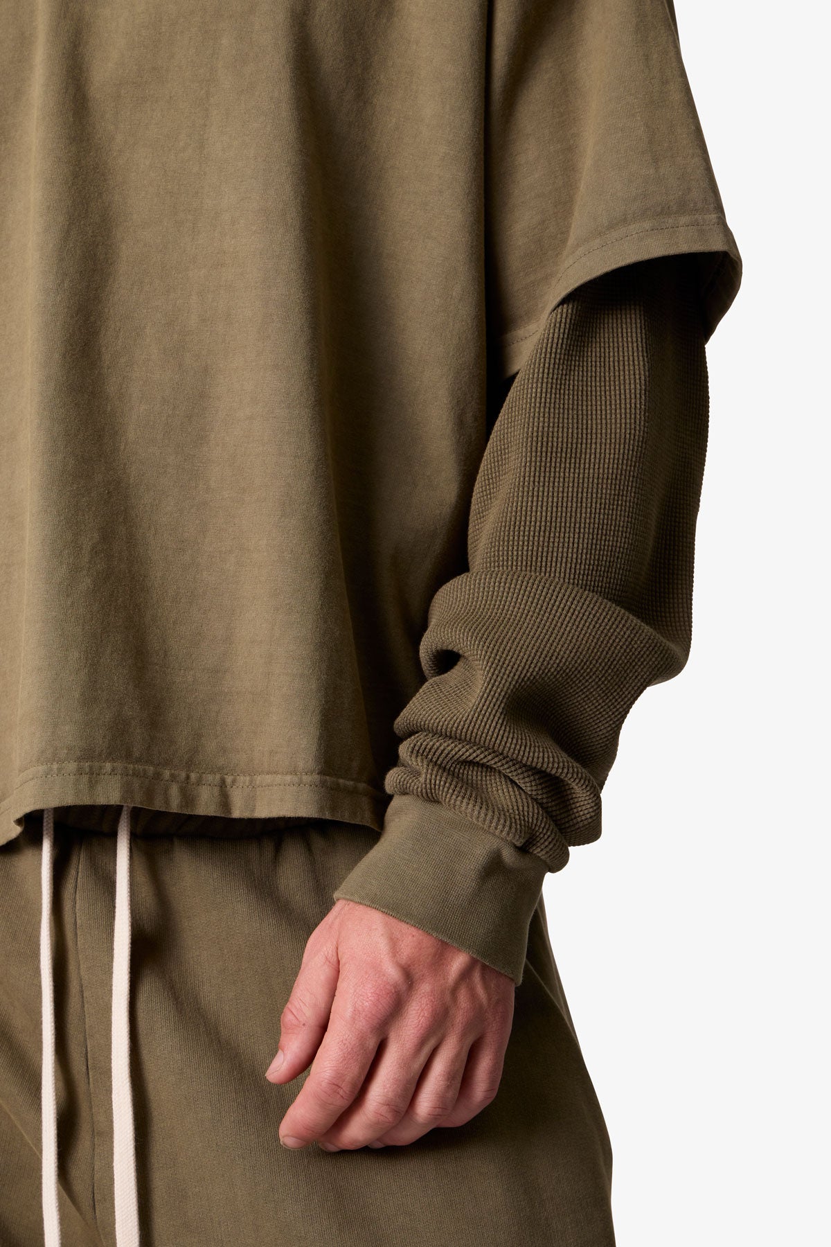 Layered Thermal L/S Tee - Olive | mnml