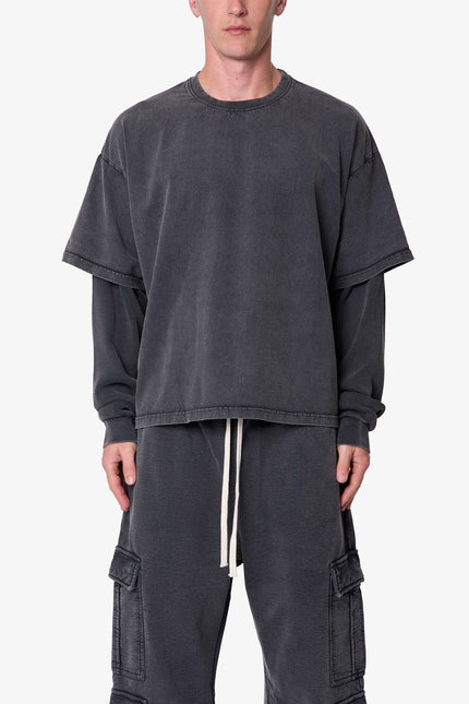 Layered Thermal L/S Tee - Washed Black