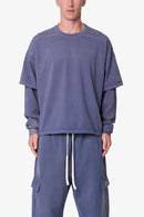 Layered Thermal L/S Tee - Washed Navy
