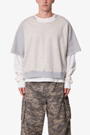 Jersey térmico raglán de capas - Gris jaspeado