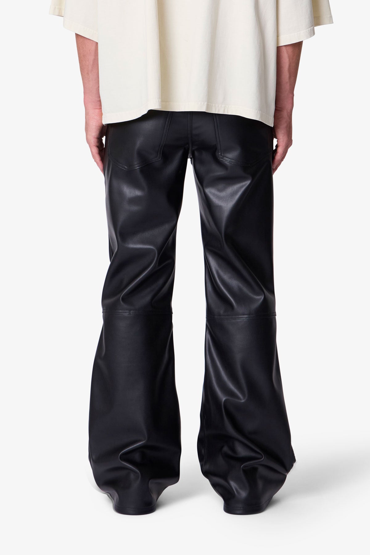 Leather-Flare-Pants-Black-