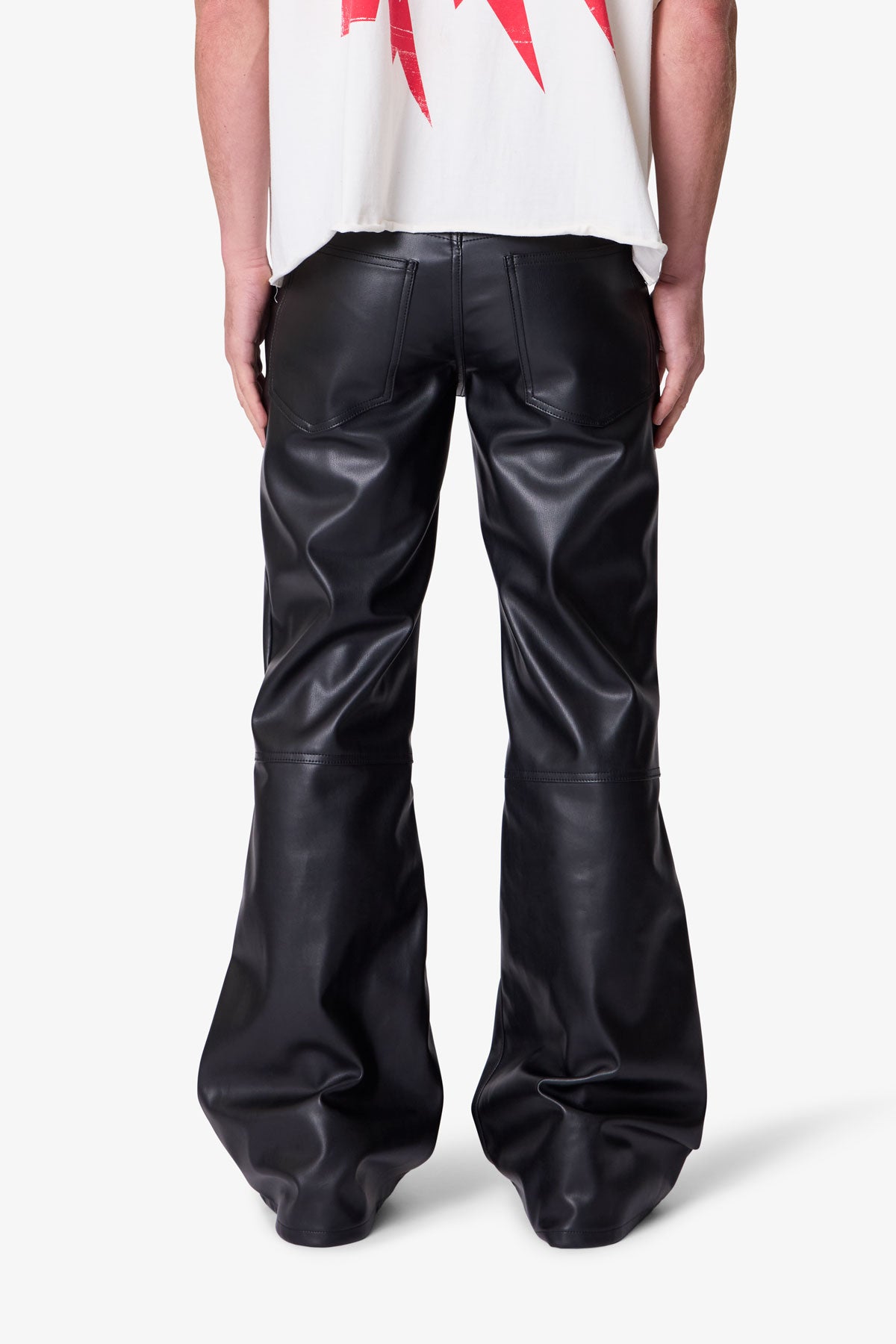 Leather-Flare-Pants-Black-