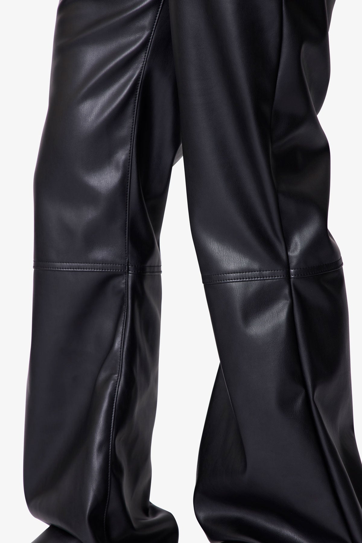 Leather Flare Pants - Black | mnml | shop now