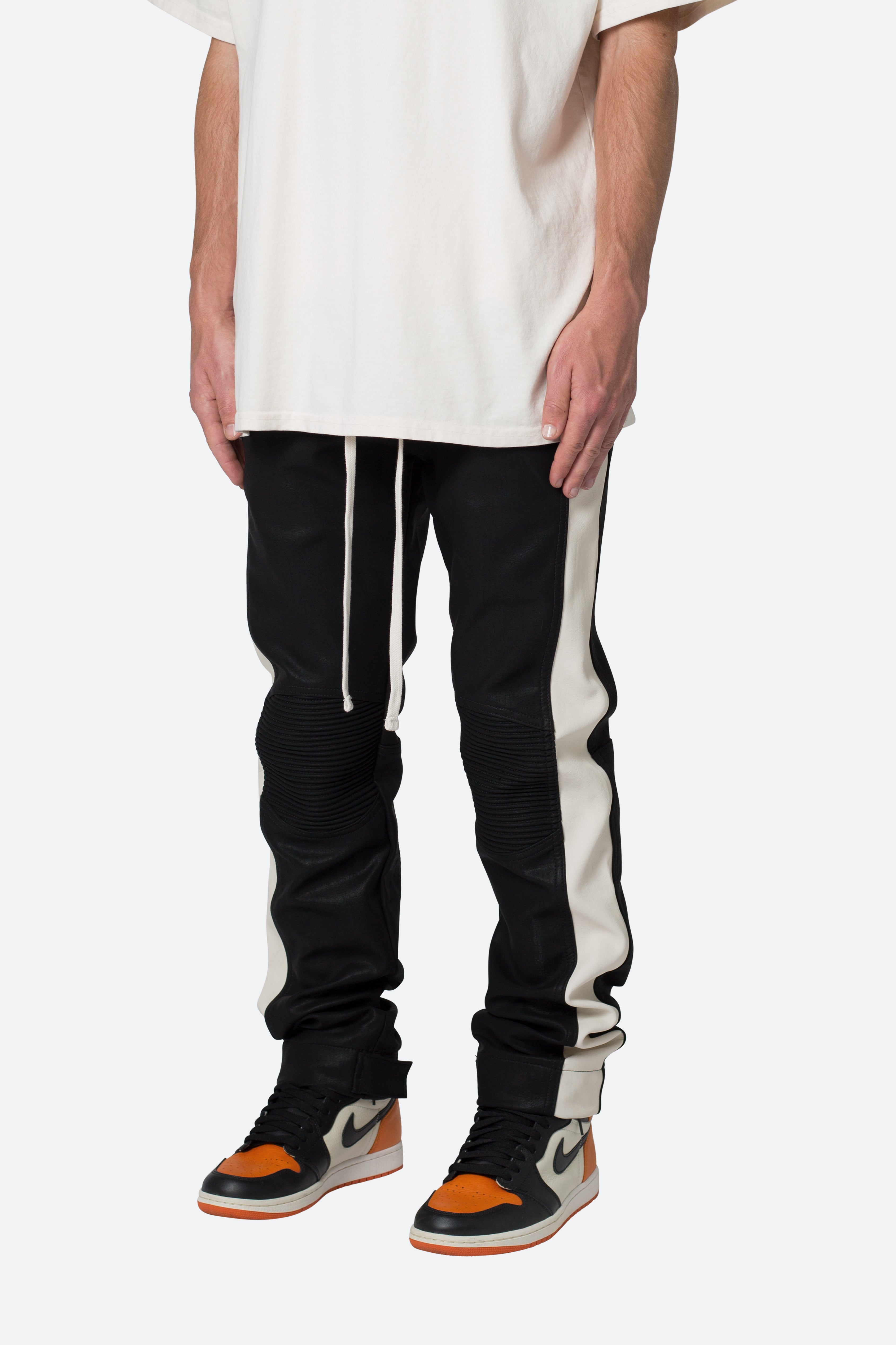 Moto Racing Pants Black White mnml shop now